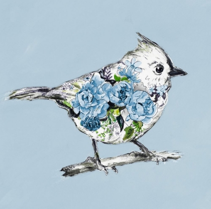 Picture of THE BLUE FLORAL BIRD II