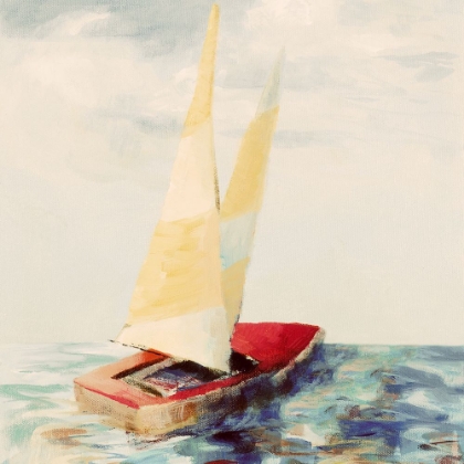 Picture of VINTAGE RED SAILBOAT