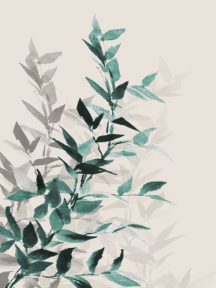 Picture of GREEN TONAL LEAVES I