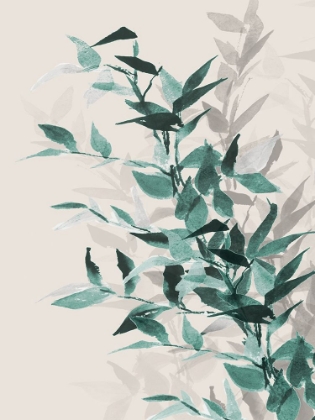 Picture of GREEN TONAL LEAVES II