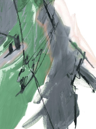 Picture of RARE GREEN AND GRAY ABSTRACT I