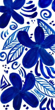Picture of BLUE FLORAL PANEL