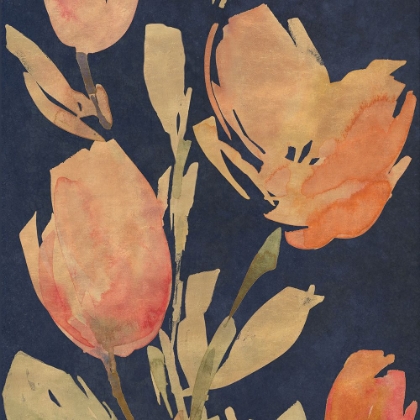 Picture of DARK ORANGE TULIPS I