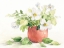Picture of WHITE ANEMONES IN COPPER VASE