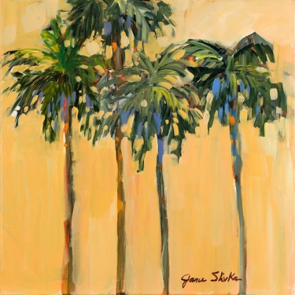 Picture of TROPICAL PALMS ON YELLOW