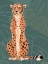 Picture of CHEETAH RETRO ON LEAF PATTERN