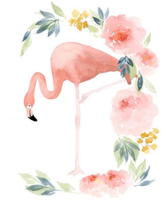 Picture of FLORAL FLAMINGO I