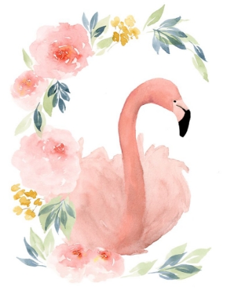 Picture of FLORAL FLAMINGO II