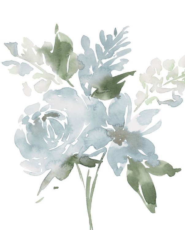 Picture of RESTFUL BLUE FLORAL II