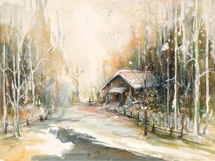 Picture of CABIN IN SNOWY WOODS