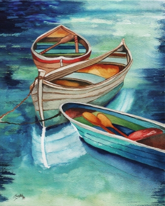 Picture of DOCKED ROWBOATS I