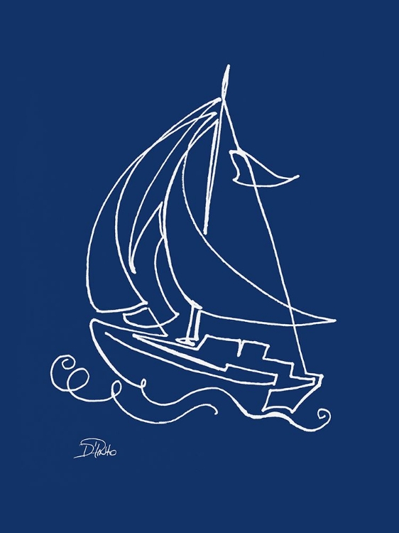 Picture of LITTLE SAIL ON BLUE