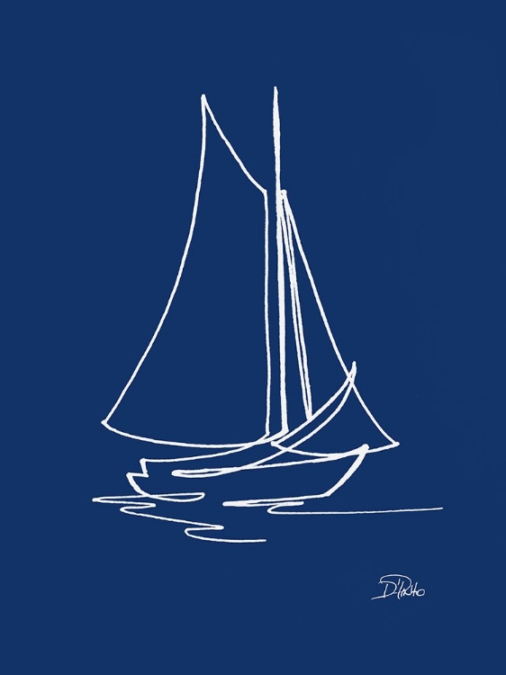 Picture of LITTLE SAIL ON BLUE