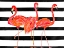 Picture of FONDLY FLAMINGO TRIO ON STRIPE