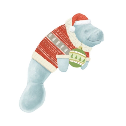 Picture of JOLLY CHRISTMAS MANATEE I