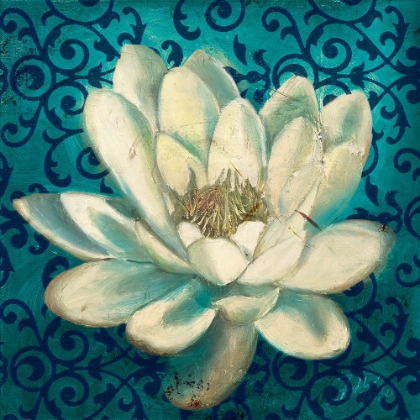Picture of WATER LILLY ON TEAL