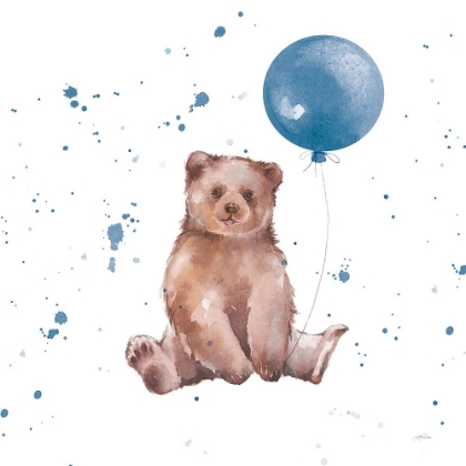 Picture of FESTIVE BEAR BLUE SQ