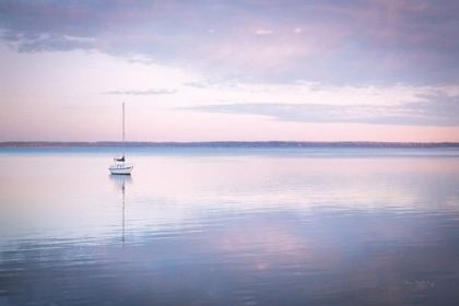 Picture of SAILBOAT IN BELLINGHAM BAY I VIGNETTE