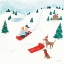 Picture of WINTER SCENE IV DOGS