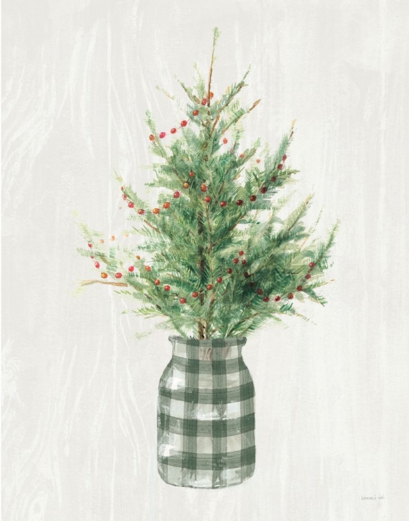 Picture of WHITE AND BRIGHT CHRISTMAS TREE II PLAID