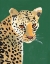 Picture of COLORFUL CHEETAH ON EMERALD