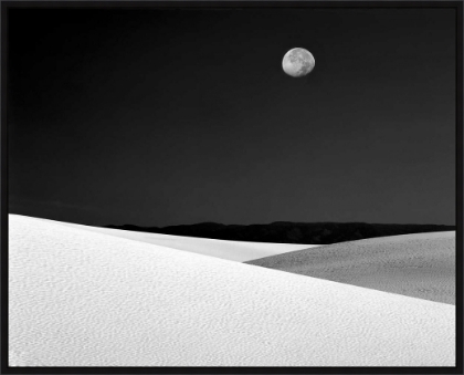 Picture of White Sands With Full Moon by Jim Zuckerman
