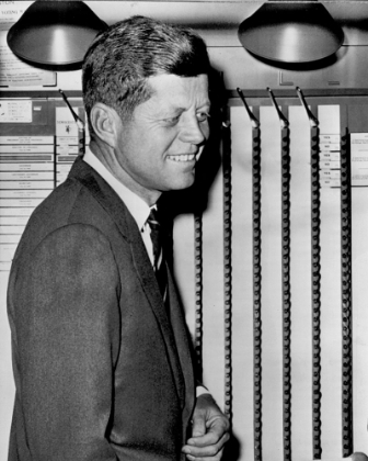 Picture of JOHN F KENNEDY VOTING 1960