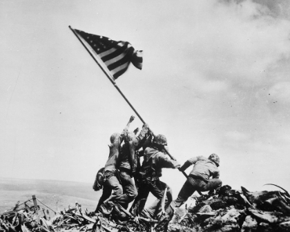 Picture of FLAG RAISING ON IWO JIMA 1945