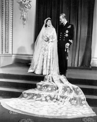 Picture of WEDDING PICTURE OF PRINCESS ELIZABETH AND PRINCE PHILIP 1947