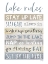 Picture of LAKE RULES