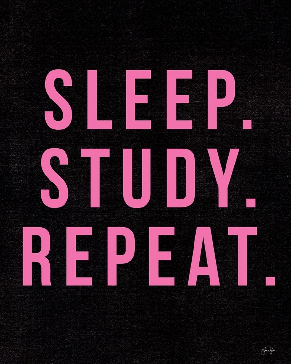 Picture of SLEEP. STUDY. SLEEP.