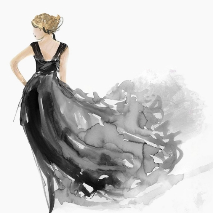Picture of WOMAN IN BLACK DRESS I 