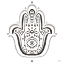 Picture of HAMSA AMULET IN BLACK