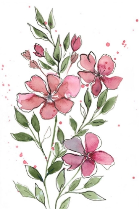 Picture of WATERCOLOR FLORAL STEMS I
