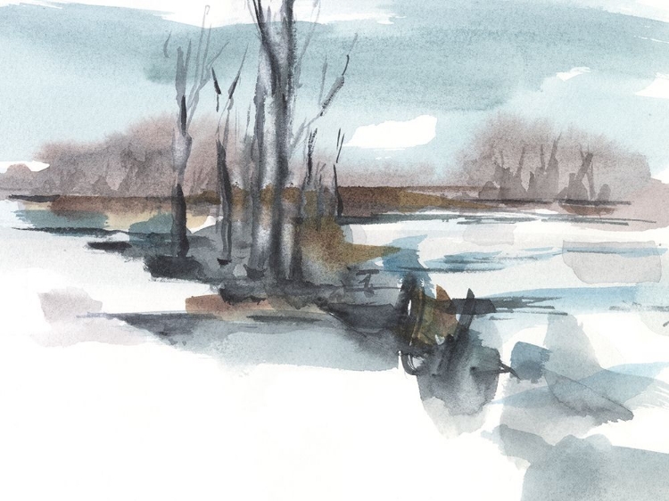 Picture of WINTER STREAM WATERCOLOR II