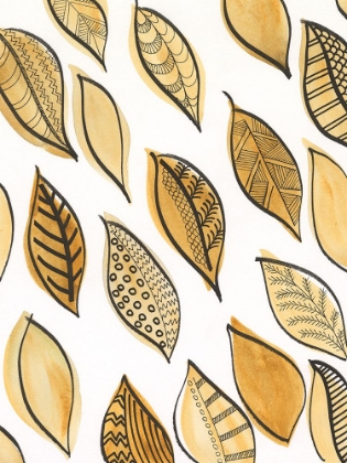 Picture of PATTERNED LEAF SHAPES II