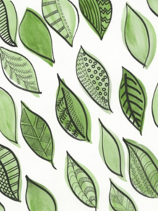 Picture of PATTERNED LEAF SHAPES IV