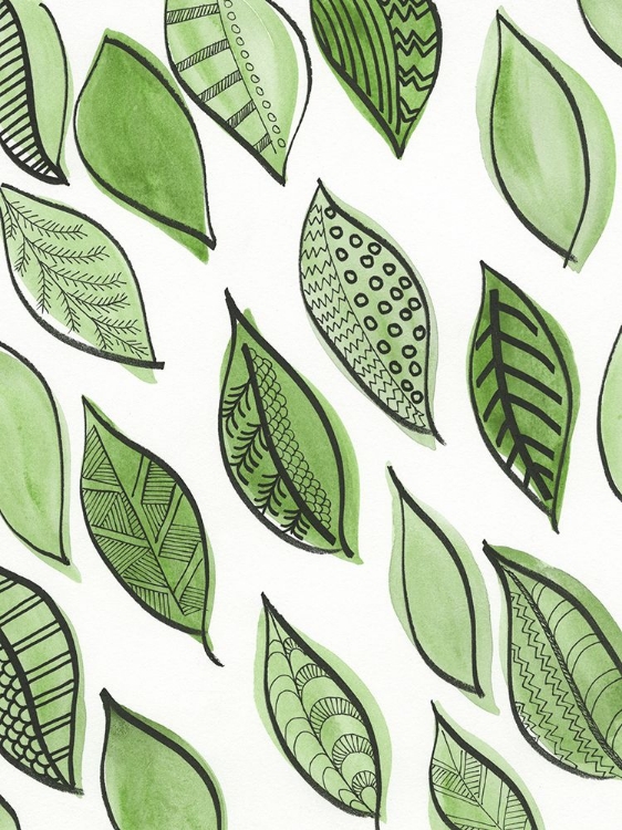 Picture of PATTERNED LEAF SHAPES IV