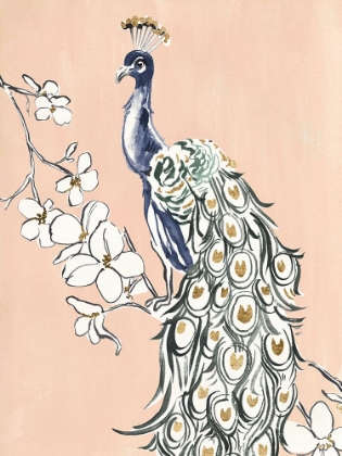 Picture of PEACOCK IN GOLD IV