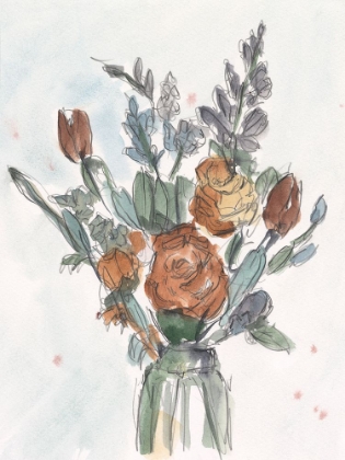 Picture of WATERCOLOR FLORAL ARRANGEMENT II