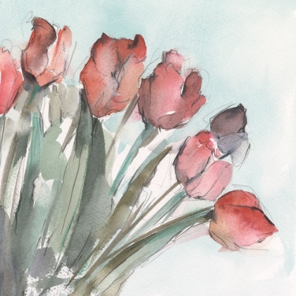 Picture of WATERCOLOR TULIP GARDEN I