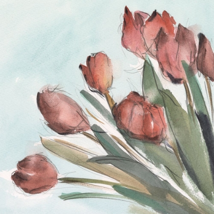 Picture of WATERCOLOR TULIP GARDEN II