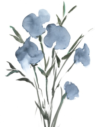 Picture of WATERCOLOR BLUE BOUQUET II