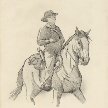 Picture of WESTERN RIDER SKETCH I