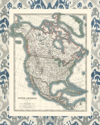 Picture of BORDERED MAP OF NORTH AMERICA