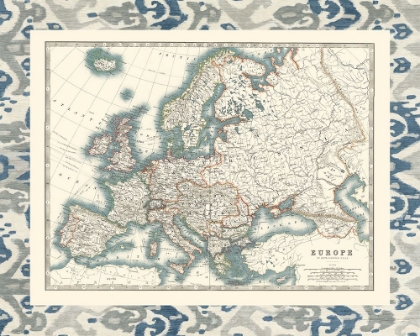 Picture of BORDERED MAP OF EUROPE