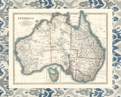 Picture of BORDERED MAP OF AUSTRALIA