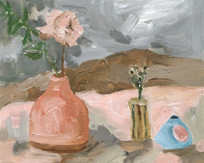 Picture of VASE OF PINK FLOWERS I