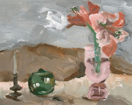 Picture of VASE OF PINK FLOWERS II