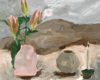 Picture of VASE OF PINK FLOWERS V